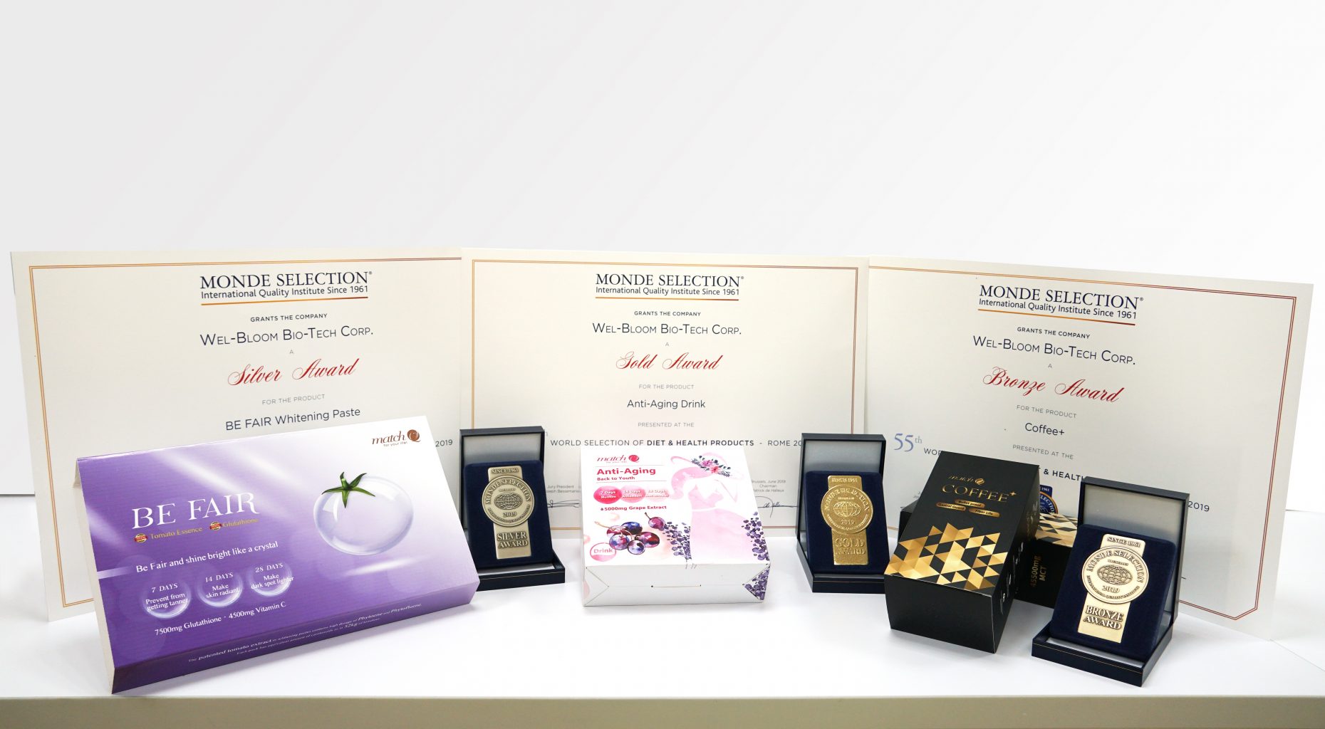 Monde Selection國際品質大獎，逢興生物三產品囊括金銀銅牌